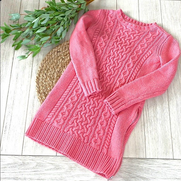 Girls Gap coral sweater dress size 8 medium